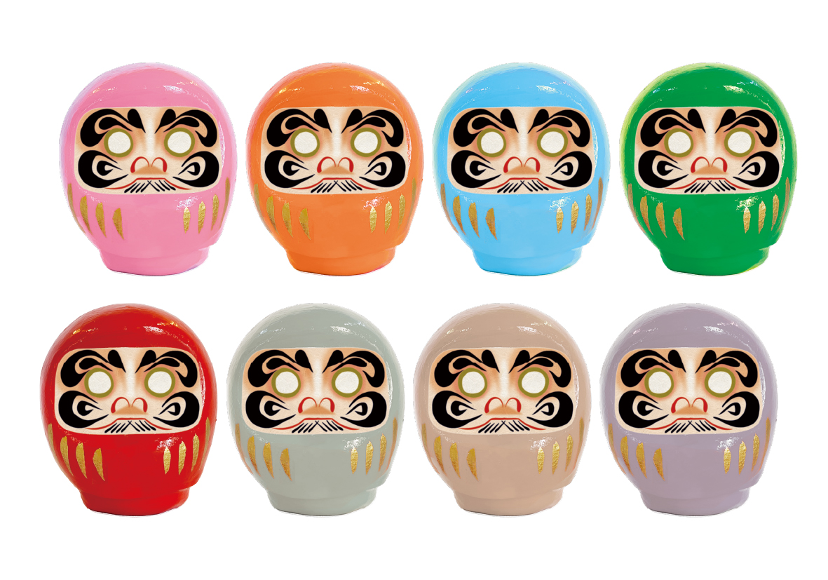 カラフルなオリジナルだるま