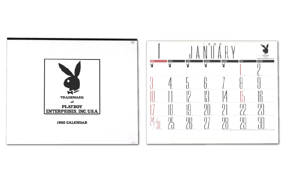 1988年　プレイボーイ・ロゴカレンダー