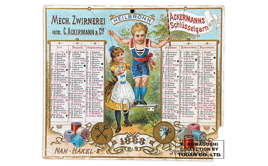 1888年 ドイツ 糸メーカー カレンダー