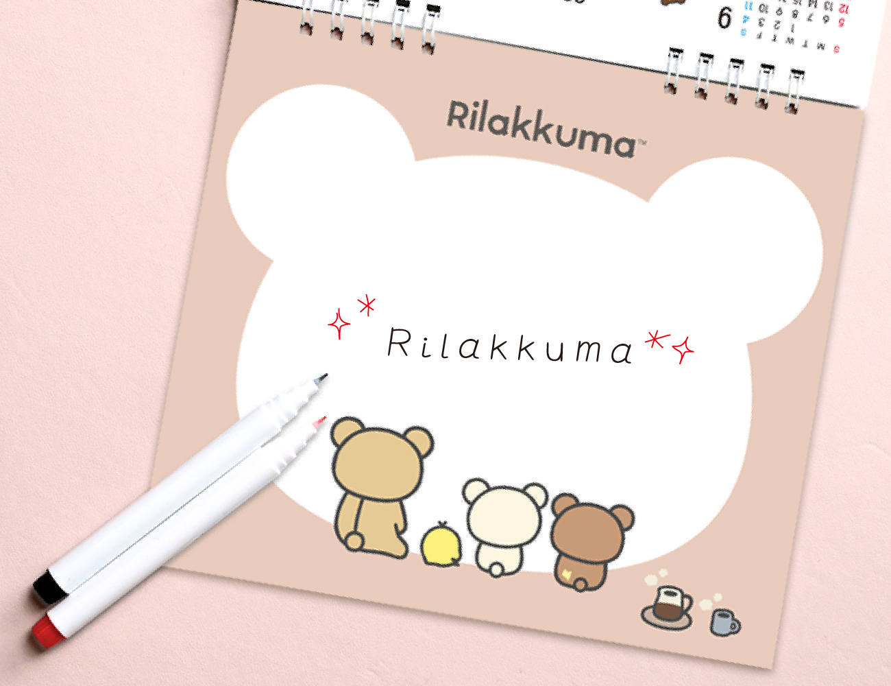 リラックマホワイトボードカレンダー」